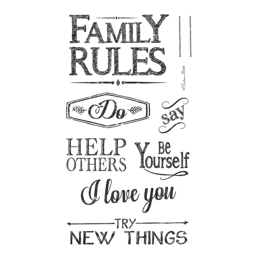 Patton Wallcoverings P21008D Family Rules  Decal